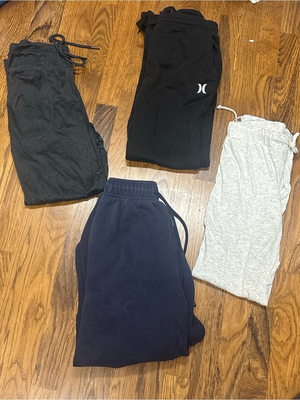 Hurley Black Kids Jogger Sweatpants with White Logo